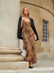 Ro&Zo Animal Kirstee Floral Print Ruffle Cami Maxi Dress - Image 1 of 7