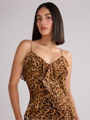 Ro&Zo Animal Kirstee Floral Print Ruffle Cami Maxi Dress - Image 6 of 7