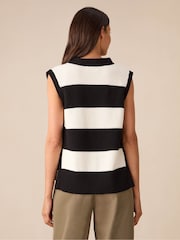 Ro&Zo Stripe Side Zip Knitted Vest - Image 7 of 7