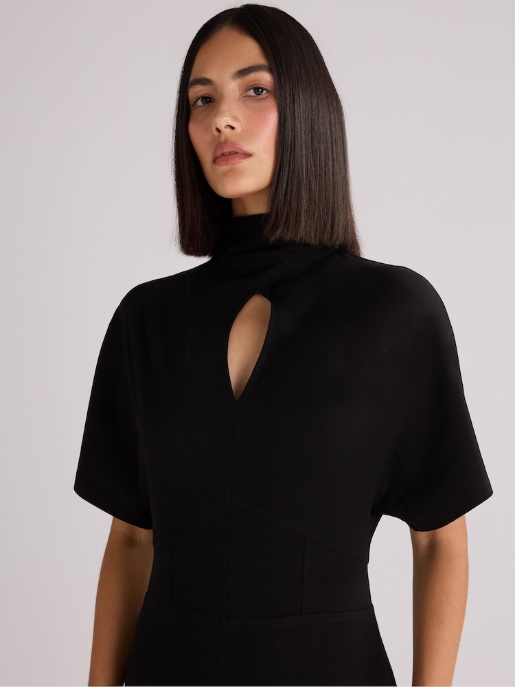 Ro&Zo Black Ponte Corset Waist Dress - Image 2 of 3