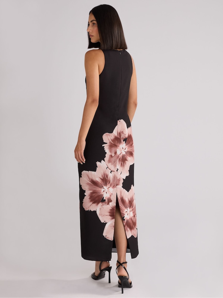 Ro&Zo Dark Black Petite Petite Camilla Racer Dress - Image 4 of 4 Ro&Zo Dark Black Petite Petite Camilla Racer Dress - Image 4 of 4