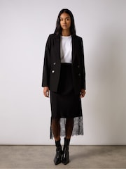 Ro&Zo Black Double-Breasted Blazer - Image 1 of 3