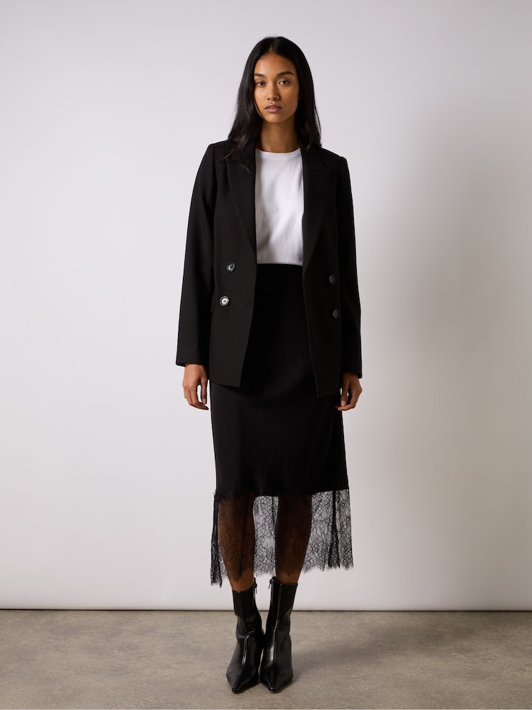 Ro&Zo Black Double-Breasted Blazer - Image 1 of 3