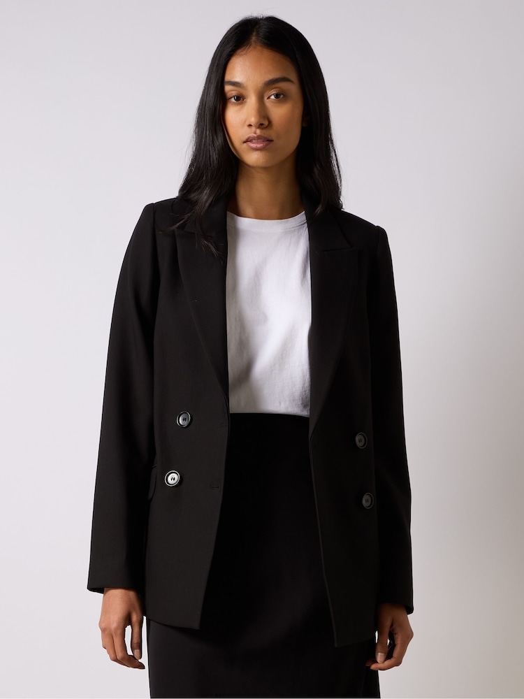 Ro&Zo Black Double-Breasted Blazer - Image 3 of 3
