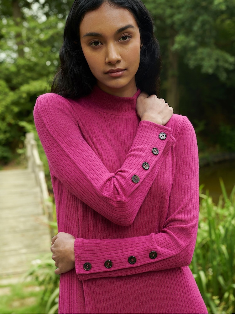 Ro&Zo Rib Knit High Neck Dress - Bild 2 von 8