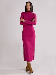 Ro&Zo Rib Knit High Neck Dress - Bild 4 von 8