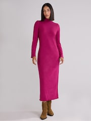 Ro&Zo Rib Knit High Neck Dress - Bild 5 von 8