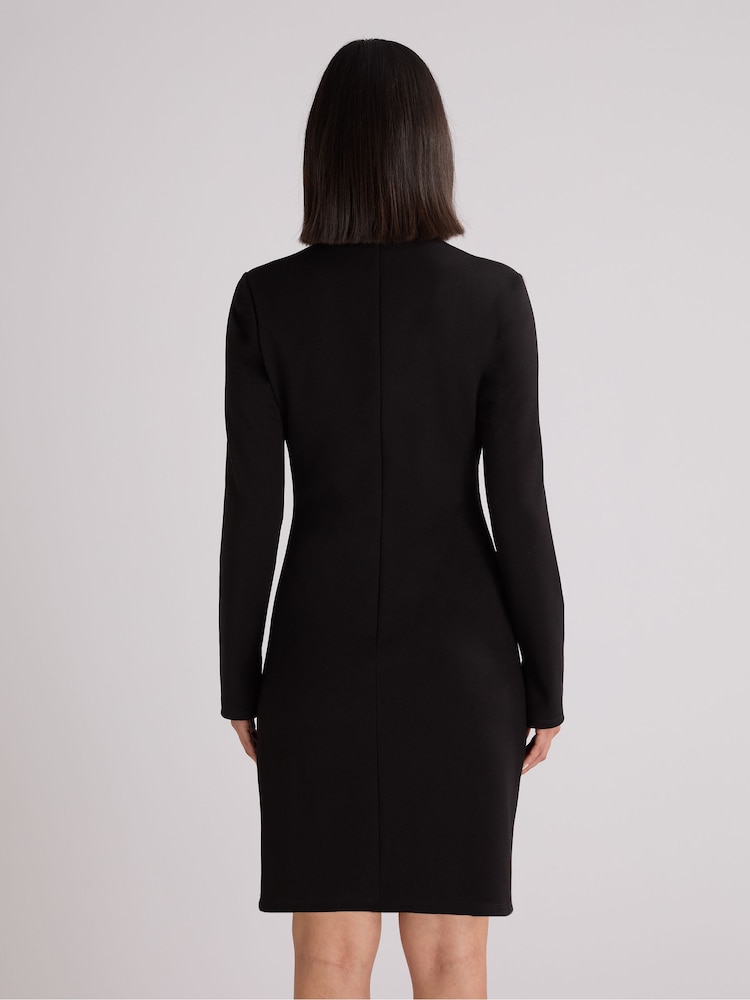 Ro&Zo Black Ponte Crew Neck Mini Dress - Image 3 of 3