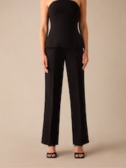 Ro&Zo Black Petite Ro&Zo Straight Leg Black Trousers - Image 3 of 5