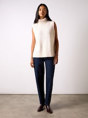 Ro&Zo Brown Sleeveless High Neck Jumper - Image 2 of 4