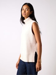 Ro&Zo Brown Sleeveless High Neck Jumper - Image 3 of 4