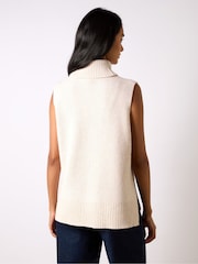 Ro&Zo Brown Sleeveless High Neck Jumper - Image 4 of 4