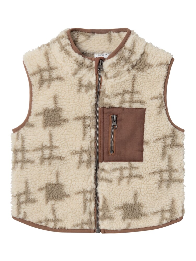 Name It White Teddy Fleece Vest Gilet - Image 1 of 3