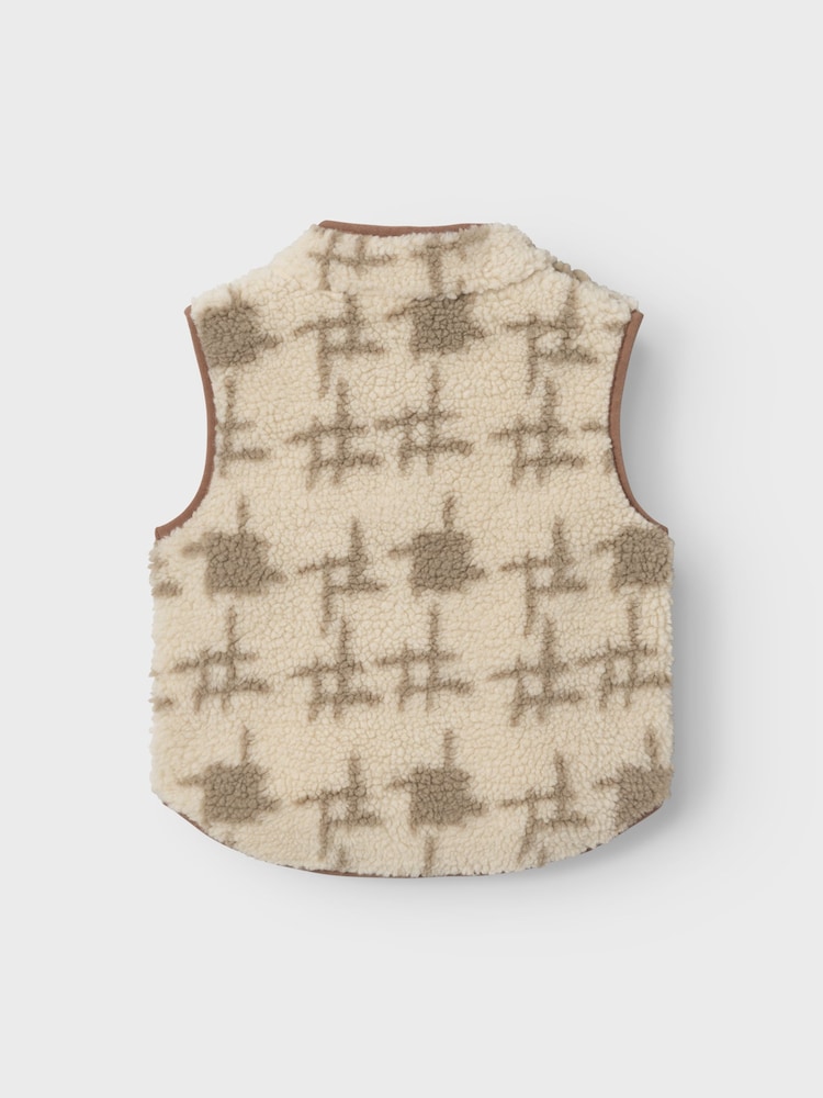 Name It White Teddy Fleece Vest Gilet - Image 3 of 3