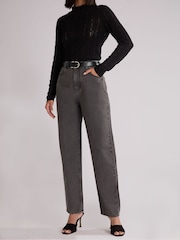 Ro&Zo Black Lace High Neck Top - Image 2 of 3