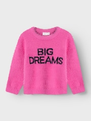 Name It dolg rokav; z dolgimi rokavi Big Dreams Fluffy Slogan pulover - Slika 1 iz 2