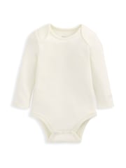 Mamas & Papas 100% Cotton Teddy Bear Textured Brown Dungaree And Bodysuit Set - Image 7 of 7