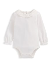 Mamas & Papas Pink 100% Cotton Crinkle Dungaree And Bodysuit Set - Image 3 of 4