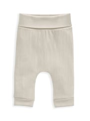 Conjunto de chaqueta, bodi y leggings de punto de algodón 100 % en marrón con patitos de Mamas & Papas - Imagen 9 de 10