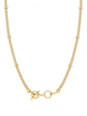 Mood Gold Tone Flat Cobra Station Chain Necklace - Image 1 of 5