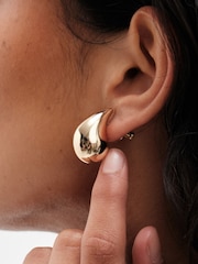 Mood Gold Plated Polished Dome Hoop 2 Pack Earrings - Image 3 of 6