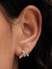 Mood Gold Tone Crystal Love Heart Mixed Earrings Pack of 3 - Image 5 of 6