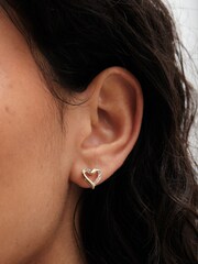 Mood Gold Tone Crystal Love Heart Mixed Earrings Pack of 3 - Image 6 of 6