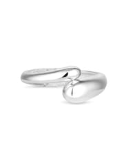 Mood Silver Tone Polished Orb Hinge Cuff Bracelet - Image 1 of 3