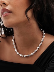 Mood Silver Tone Polished Orb Necklace - Image 2 of 2