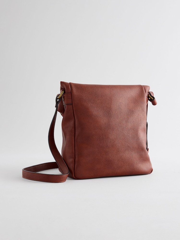 Tan Brown Washed Messenger Bag - Image 7 of 10