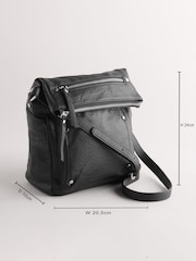 Negro - Bolso messenger lavado - Imagen 4 de 12