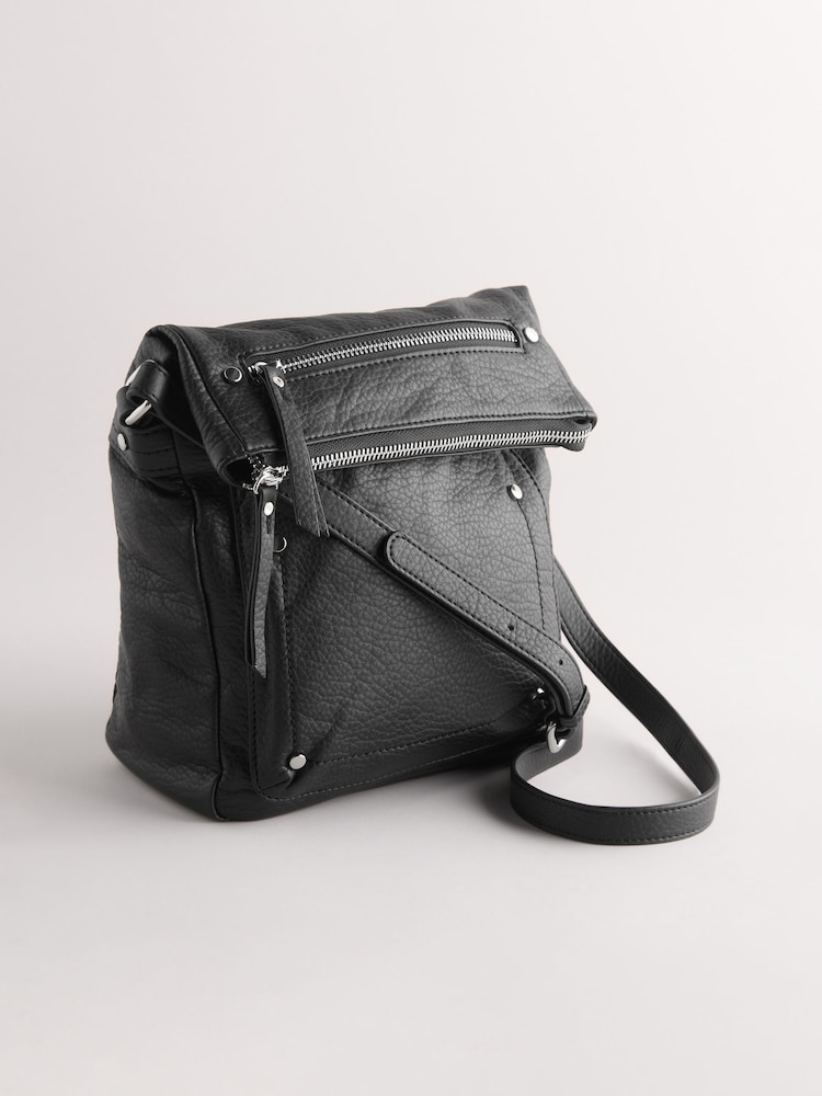 Black Washed Messenger Bag - Image 5 of 12