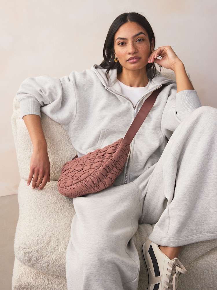 Pink Ruched Sling Bag - Image 2 of 8