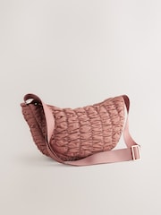Pink Ruched Sling Bag - Image 5 of 8