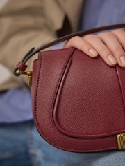 Burgundy Red Saddle Bag - Image 6 of 12