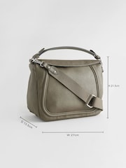Khaki Green Slouchy Cross-Body Bag - Image 4 of 11