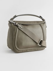 Khaki Green Slouchy Cross-Body Bag - Image 7 of 11