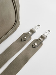 Khaki Green Slouchy Cross-Body Bag - Image 9 of 11