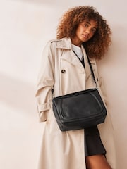 Black Slouchy Cross-Body Bag - Image 1 of 10