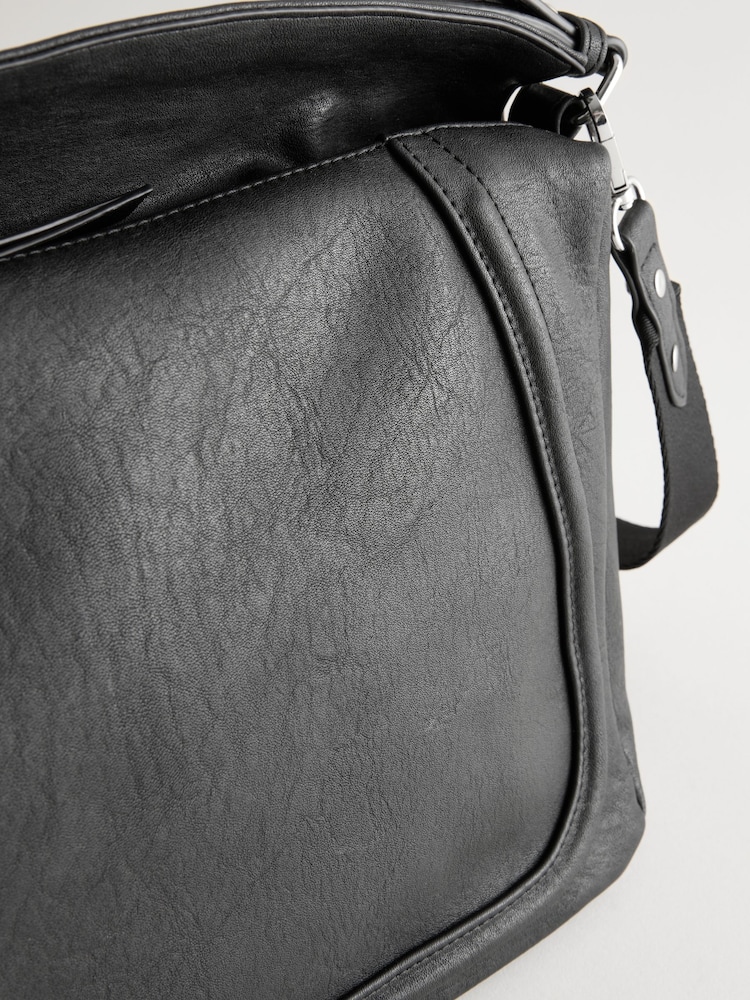 Black Slouchy Cross-Body Bag - Image 10 of 10