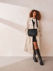 Black Slouchy Cross-Body Bag - Image 2 of 10