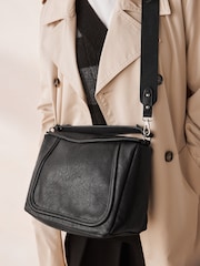 Black Slouchy Cross-Body Bag - Image 3 of 10