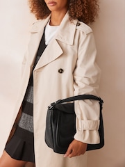 Black Slouchy Cross-Body Bag - Image 5 of 10