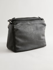 Black Slouchy Cross-Body Bag - Image 8 of 10