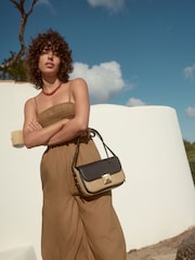 Black Raffia Cross-Body Bag - Image 1 of 10