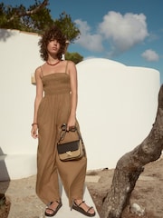 Black Raffia Cross-Body Bag - Image 3 of 10