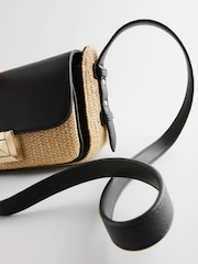 Black Raffia Cross-Body Bag - Image 9 of 10