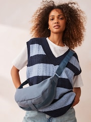 Blau - Umhängetasche mit Riemen - Bild 1 von 9
