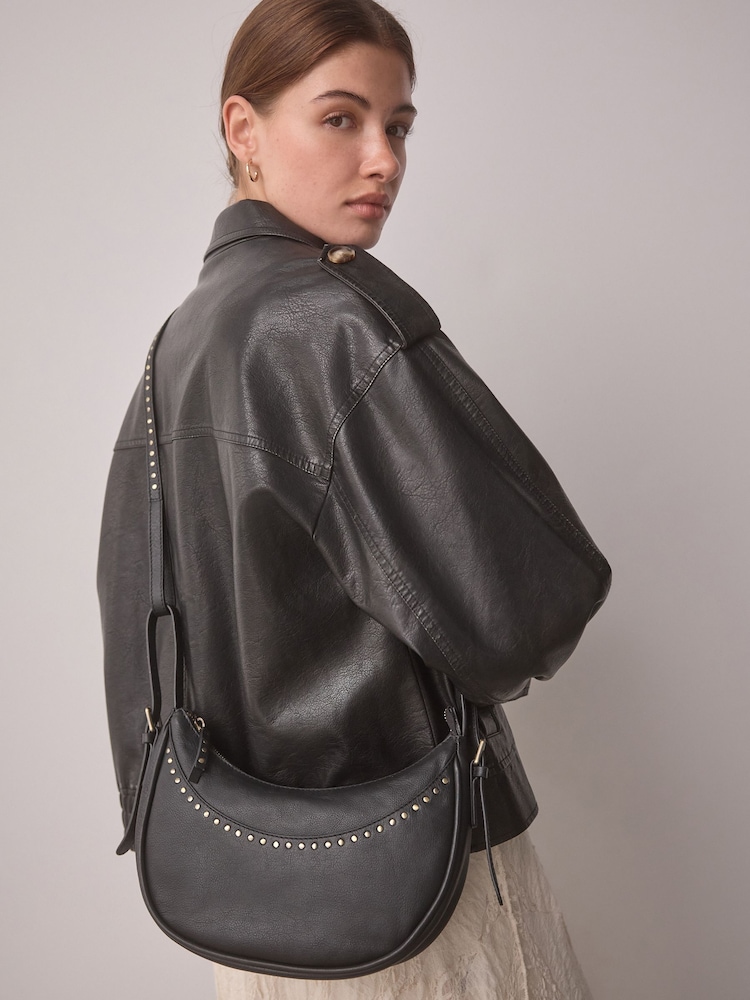 Negro - Bolso boho de hombro con tachuelas - Imagen 2 de 6 Negro - Bolso boho de hombro con tachuelas - Imagen 2 de 6
