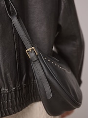 Black Stud Sling Boho Bag - Image 5 of 6